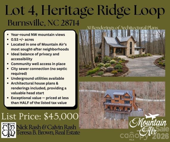 Lot 4 Heritage Ridge Loop active home in Mountain Air, Burnsville, NC