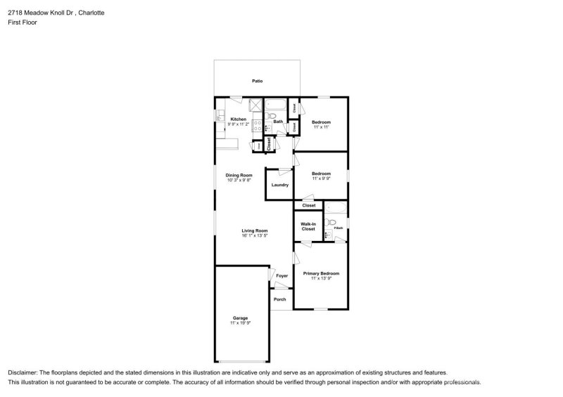 Property image 2 at 2718 Meadow Knoll Drive, Charlotte, NC 28269