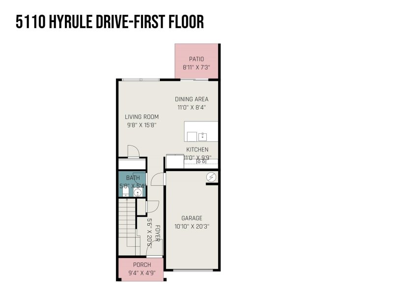 Property image 4 of 5110 Hyrule Drive in Mallard Creek Towns, Charlotte, NC 28262