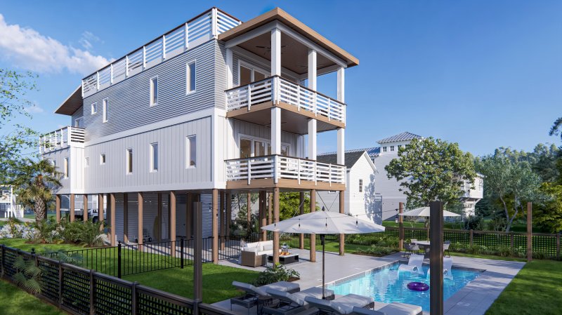 Property image 3 of 615 W Beach Court in Sunset Point, Folly Beach, SC 29439