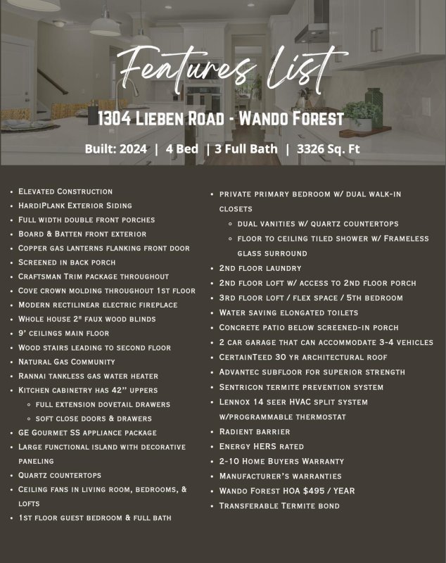 Property image 2 of 1304 Lieben Road in Wando Forest, Mount Pleasant, SC 29466