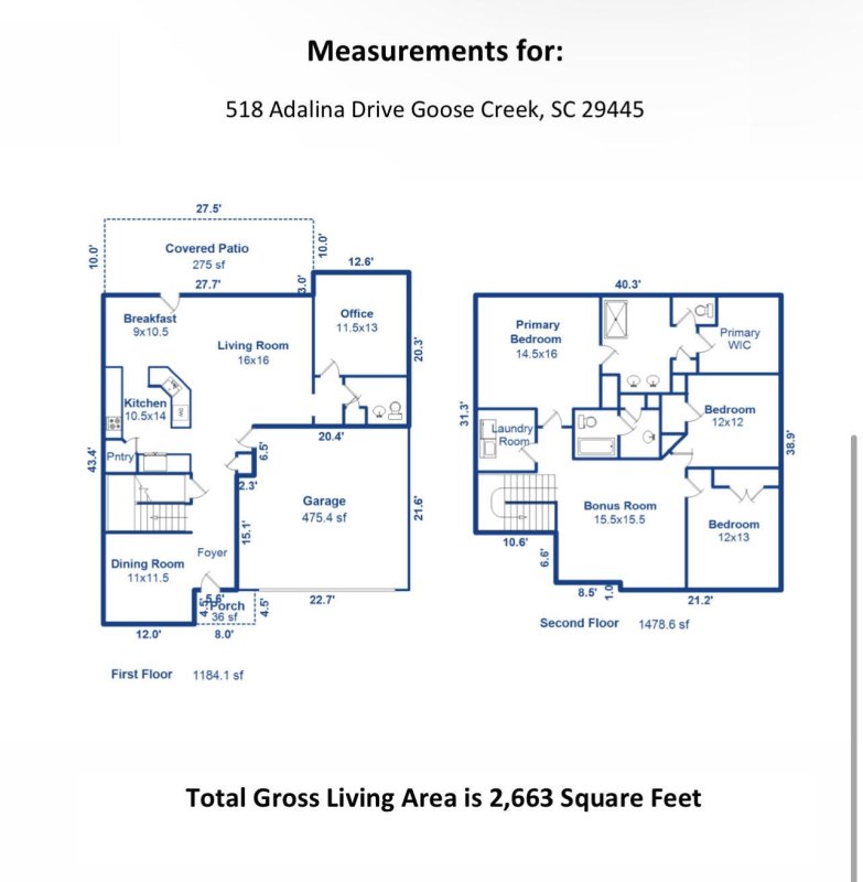 Property image 2 at 518 Adalina Drive, Goose Creek, SC 29445