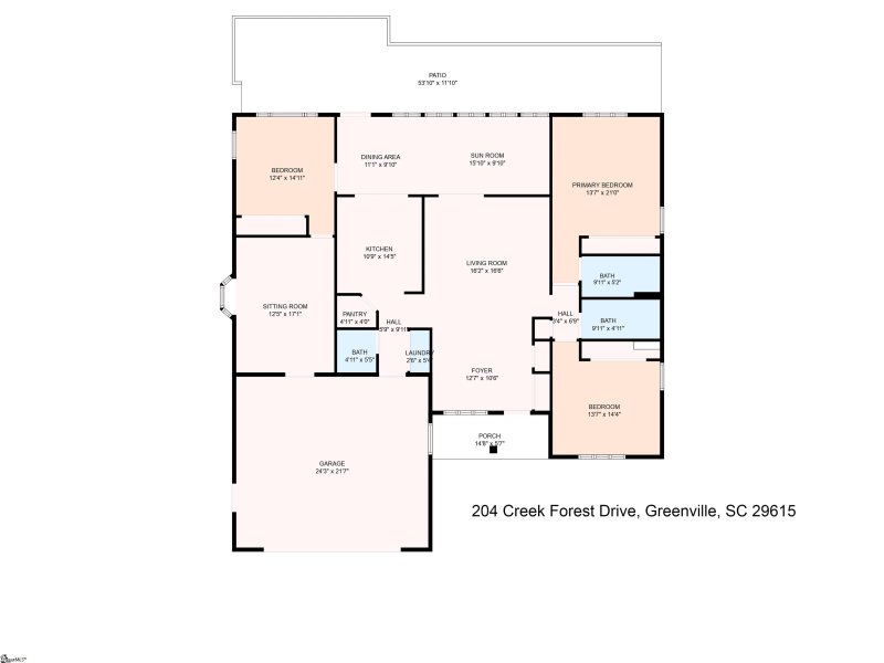 Property image 2 at 204 Creek Forest Drive, Greenville, SC 29615-5302