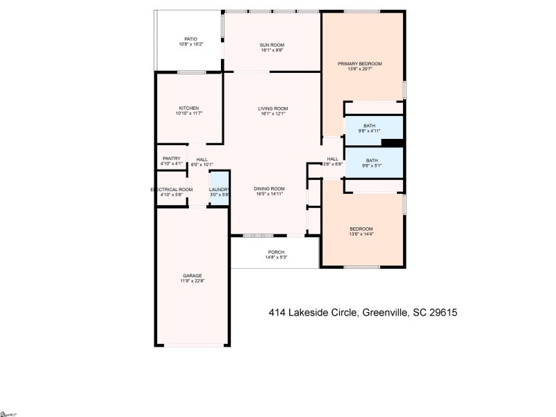 Property image 2 at 414 Lakeside Circle, Greenville, SC 29615-5325