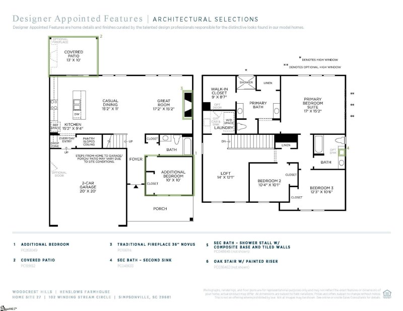 Property image 3 of 102 Winding Stream Circle in Woodcrest Hills, Simpsonville, SC 29681