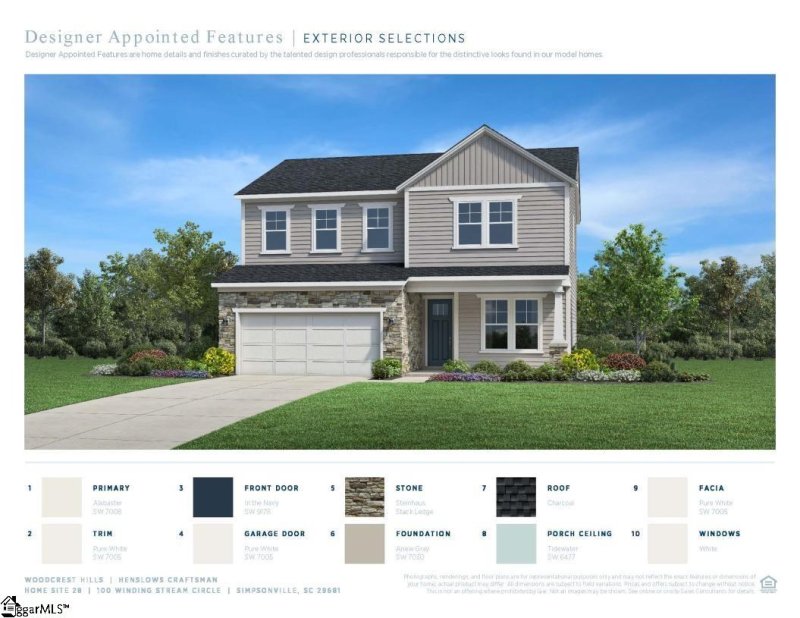 Property image 2 of 100 Winding Stream Circle in Woodcrest Hills, Simpsonville, SC 29681